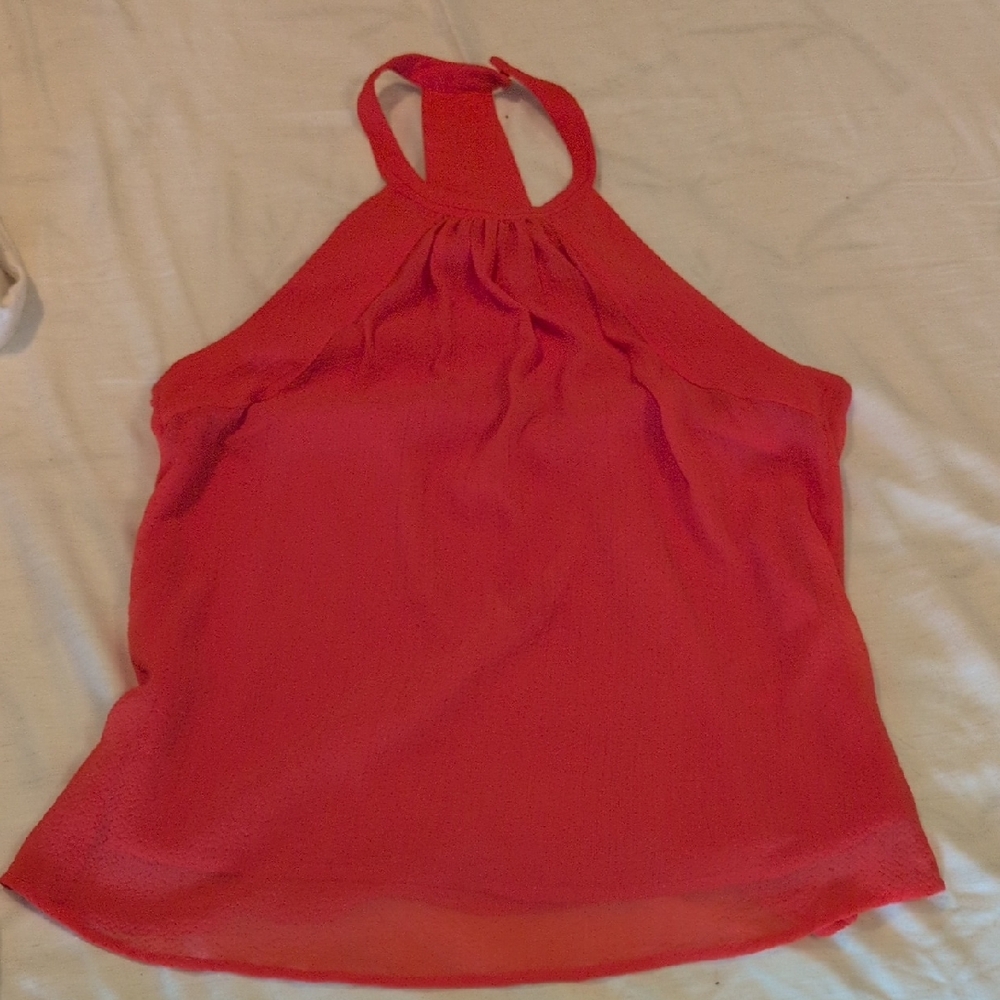 Elegant Red Halter Top